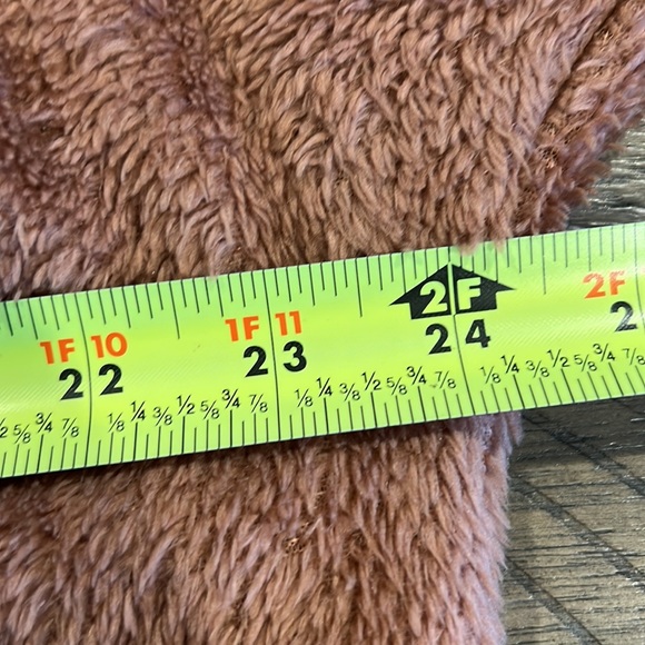 Forgotten Grace Sherpa Cardigan Jacket hoodie medium muted coral color - Picture 7 of 7